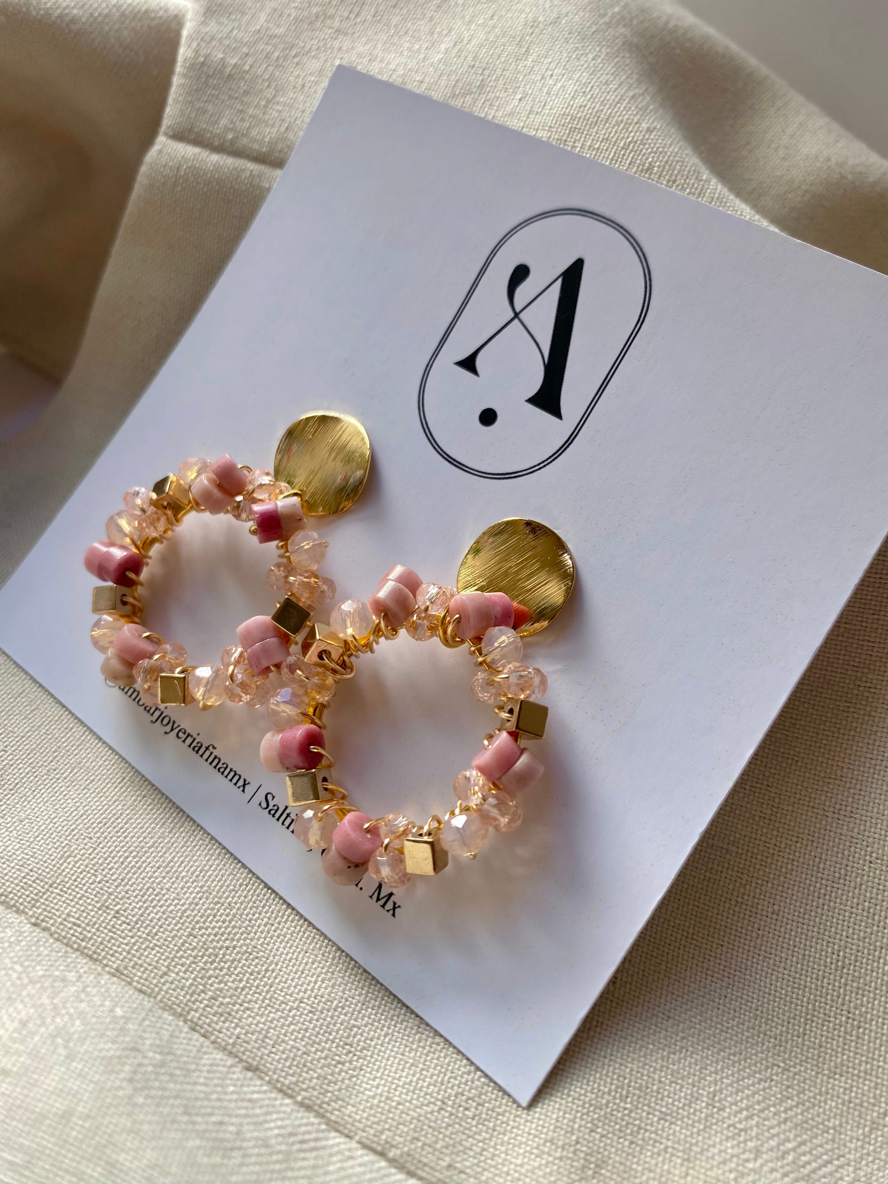 Aretes LORENZA Rodonita